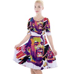 Ap,550x550,12x12,1,transparent,t U1 Quarter Sleeve A-line Dress