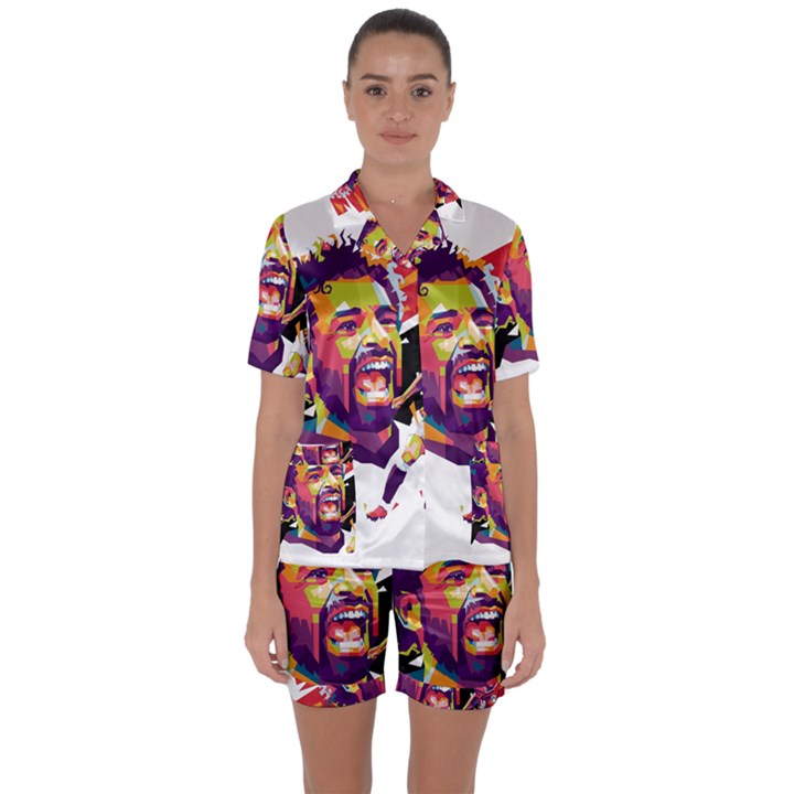 Ap,550x550,12x12,1,transparent,t U1 Satin Short Sleeve Pyjamas Set