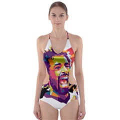 Mo Salah The Egyptian King Cut-out One Piece Swimsuit by 2809604