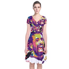 Mo Salah The Egyptian King Short Sleeve Front Wrap Dress by 2809604