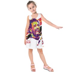 Mo Salah The Egyptian King Kids  Sleeveless Dress