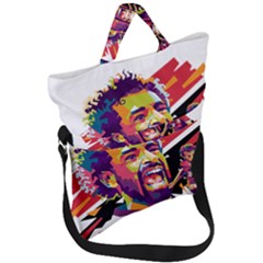 Mo Salah The Egyptian King Fold Over Handle Tote Bag by 2809604