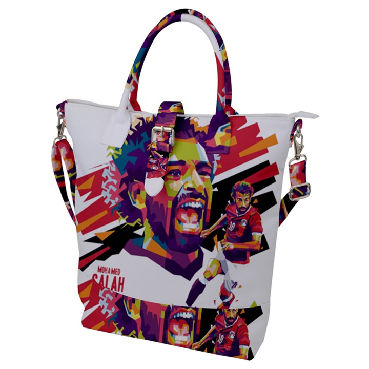 Mo Salah the egyptian king Buckle Top Tote Bag