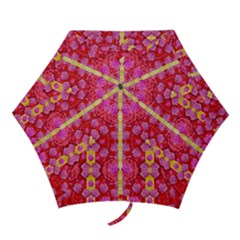 Roses And Butterflies On Ribbons As A Gift Of Love Mini Folding Umbrellas by pepitasart