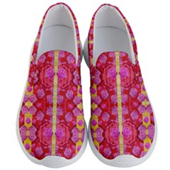 Roses And Butterflies On Ribbons As A Gift Of Love Men s Lightweight Slip Ons by pepitasart