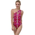 Roses And Butterflies On Ribbons As A Gift Of Love To One Side Swimsuit View1