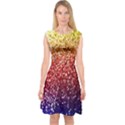 Rainbow Glitter Graphic Capsleeve Midi Dress View1