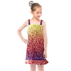 Rainbow Glitter Graphic Kids  Overall Dress