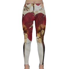 Holy Land Flowers 1 Lightweight Velour Classic Yoga Leggings by DeneWestUK