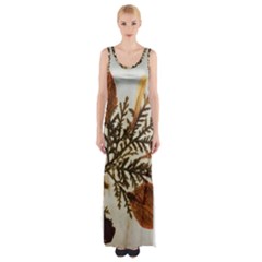 Holy Land Flowers 2 Maxi Thigh Split Dress