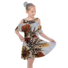 Holy Land Flowers 2 Kids  Shoulder Cutout Chiffon Dress