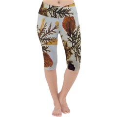 Holy Land Flowers 2 Lightweight Velour Cropped Yoga Leggings