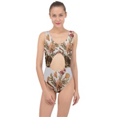 Holy Land Flowers 4 Center Cut Out Swimsuit