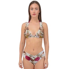 Holy Land Flowers 6 Double Strap Halter Bikini Set