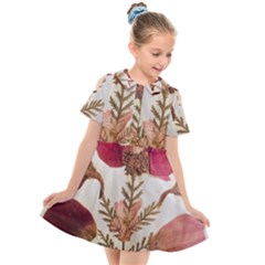 Holy Land Flowers 6 Kids  Short Sleeve Shirt Dress