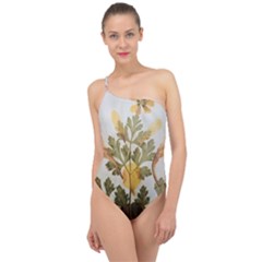 Holy Land Flowers 7 Classic One Shoulder Swimsuit