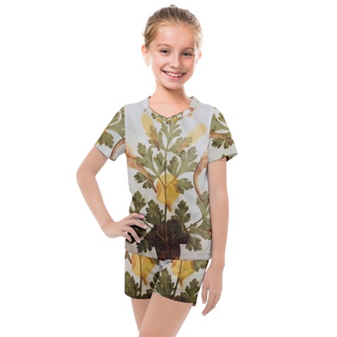 Holy Land Flowers 7 Kids  Mesh Tee And Shorts Set by DeneWestUK