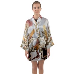 Holy Land Flowers 8 Long Sleeve Kimono Robe