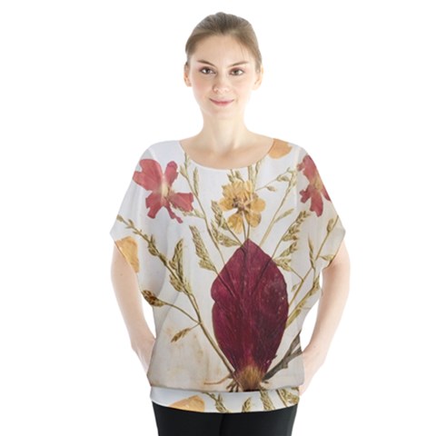 Holy Land Flowers 9 Batwing Chiffon Blouse by DeneWestUK