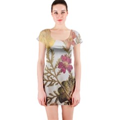 Holy Land Flowers 10 Short Sleeve Bodycon Dress