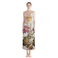 Holy Land Flowers 10 Button Up Chiffon Maxi Dress