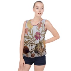 Holy Land Flowers 10 Bubble Hem Chiffon Tank Top