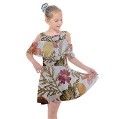 Holy Land Flowers 10 Kids  Shoulder Cutout Chiffon Dress by DeneWestUK