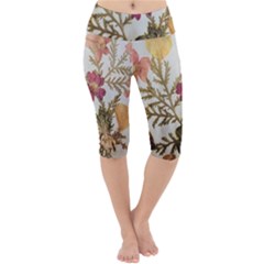 Holy Land Flowers 10 Lightweight Velour Cropped Yoga Leggings