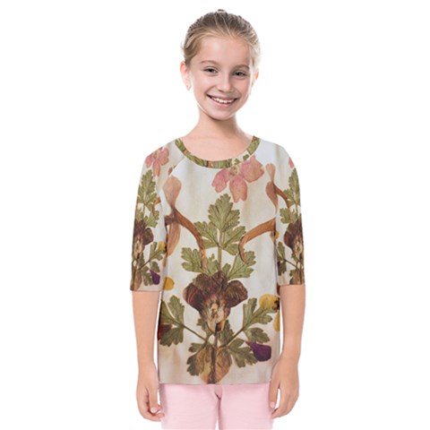 Holy Land Flowers 12 Kids  Quarter Sleeve Raglan Tee by DeneWestUK