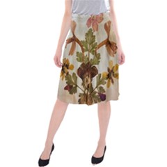 Holy Land Flowers 12 Midi Beach Skirt by DeneWestUK