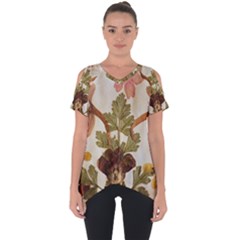 Holy Land Flowers 12 Cut Out Side Drop Tee by DeneWestUK