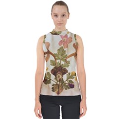 Holy Land Flowers 12 Mock Neck Shell Top by DeneWestUK