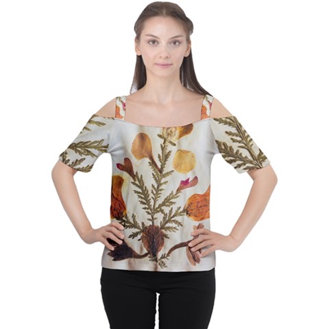 Holy Land Flowers 13 Cutout Shoulder Tee by DeneWestUK