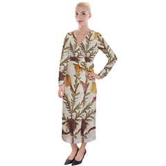 Holy Land Flowers 13 Velvet Maxi Wrap Dress