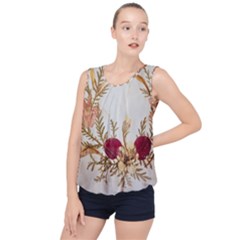 Holy Land Flowers 15 Bubble Hem Chiffon Tank Top