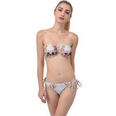 Holy Land Flowers 15 Twist Bandeau Bikini Set