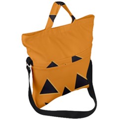 Pumpkin Fold Over Handle Tote Bag