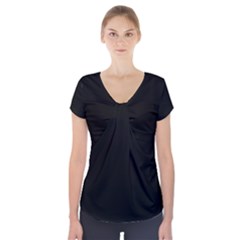 Define Black Short Sleeve Front Detail Top