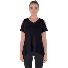 Define Black Cut Out Side Drop Tee