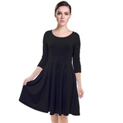 Define Black Quarter Sleeve Waist Band Dress