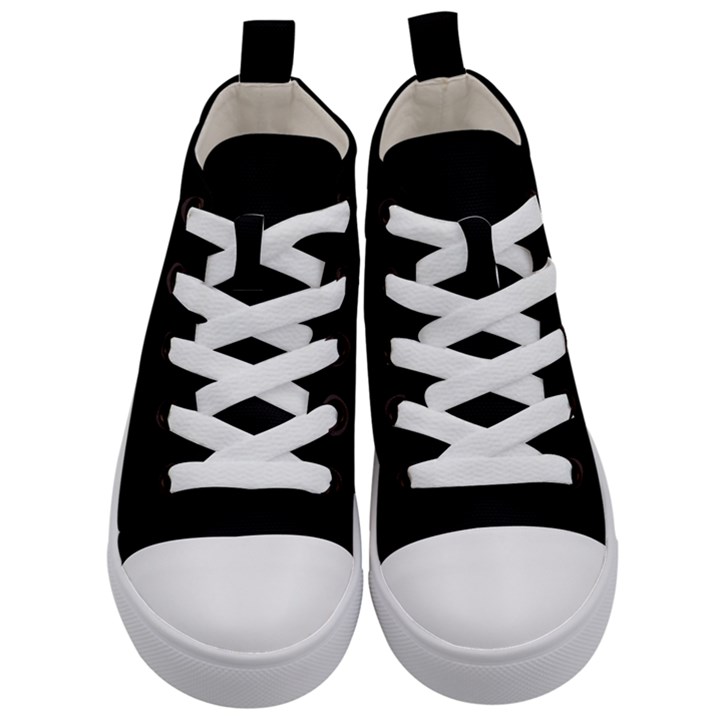 Define Black Kid s Mid-Top Canvas Sneakers