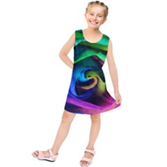 Rainbow Rose 17 Kids  Tunic Dress by bloomingvinedesign