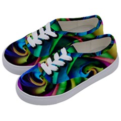 Rainbow Rose 17 Kids  Classic Low Top Sneakers by bloomingvinedesign