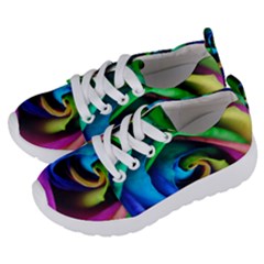 Rainbow Rose 17 Kids  Lightweight Sports Shoes by bloomingvinedesign