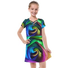 Rainbow Rose 17 Kids  Cross Web Dress by bloomingvinedesign