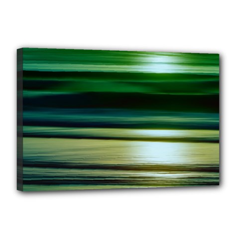 Redforest Greenocean Canvas 18  X 12  (stretched) by kunstklamotte023