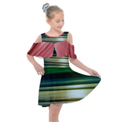 Redforest Greenocean Kids  Shoulder Cutout Chiffon Dress