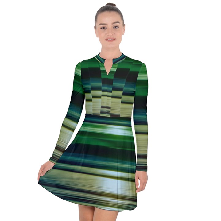 Greenocean Long Sleeve Panel Dress