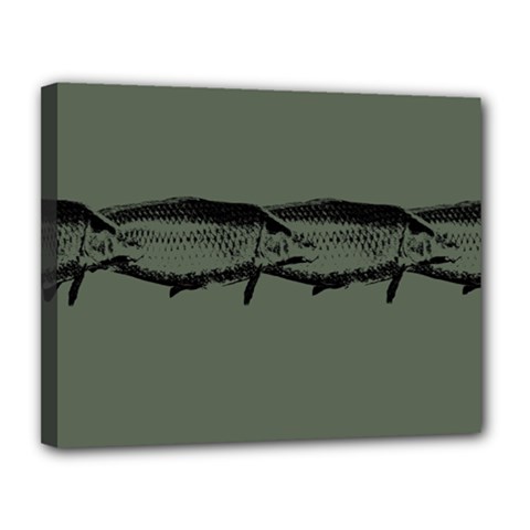 Carp Fish Canvas 14  X 11  (stretched) by kunstklamotte023