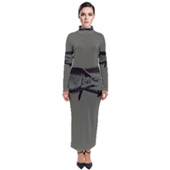 Carp Fish Turtleneck Maxi Dress